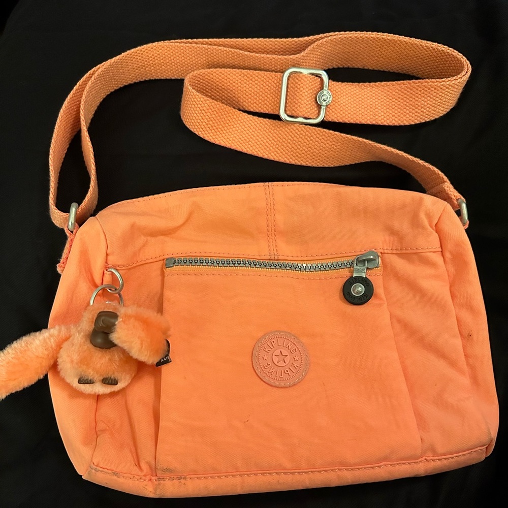 Kipling bright salmon crossbody and wallet combo